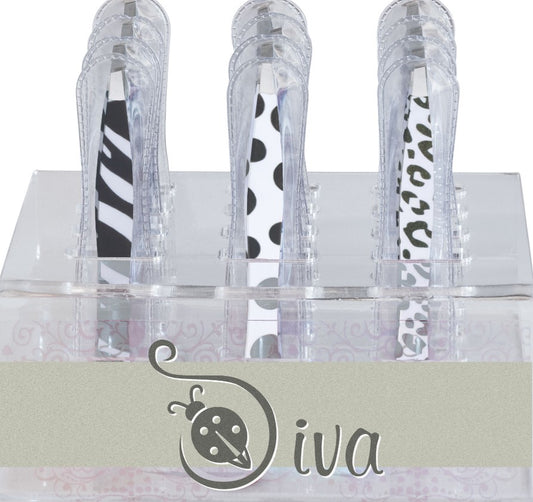 ESPOSITORE  24 PINZETTE INOX VERNICIATE