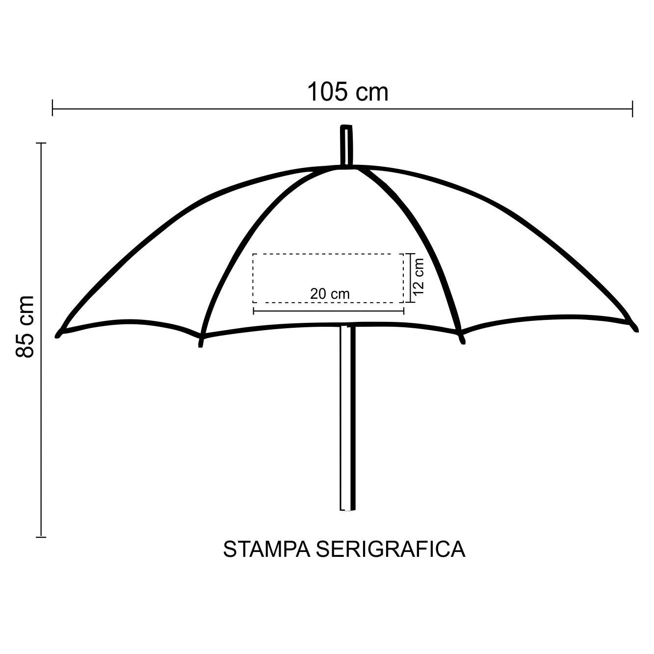 OMBRELLO BICOLORE IN POLIESTERE in Poliestere cm ø 105x85