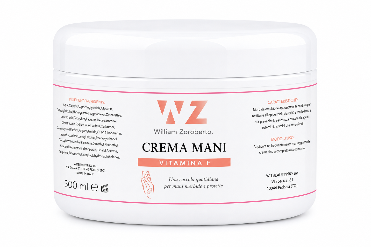CREMA MANI con Vitamina F Cabina