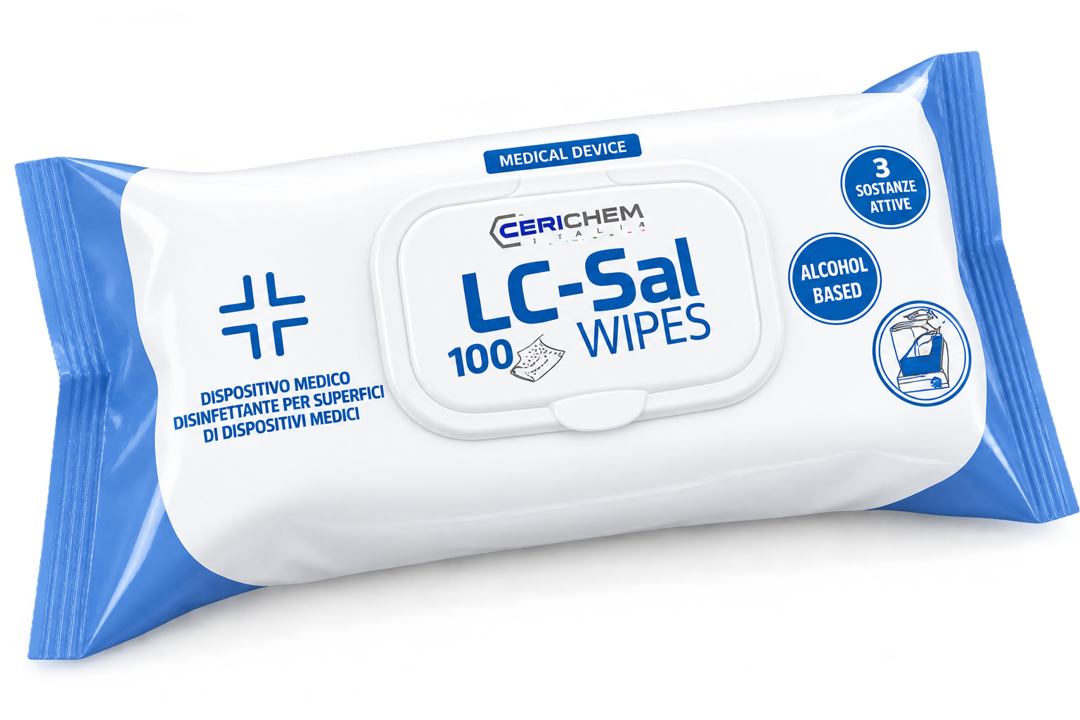 12 LC-SAL WIPES – Salviette disinfettanti per superfici e tecnologie
