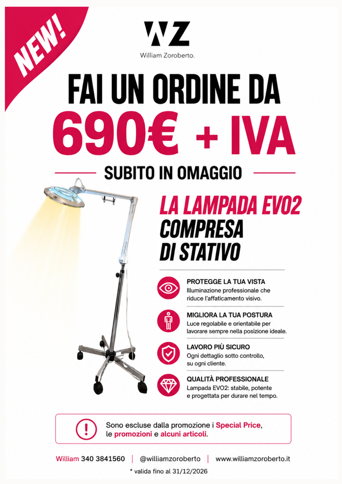 LAMPADA EVO 2 CON STATIVO
