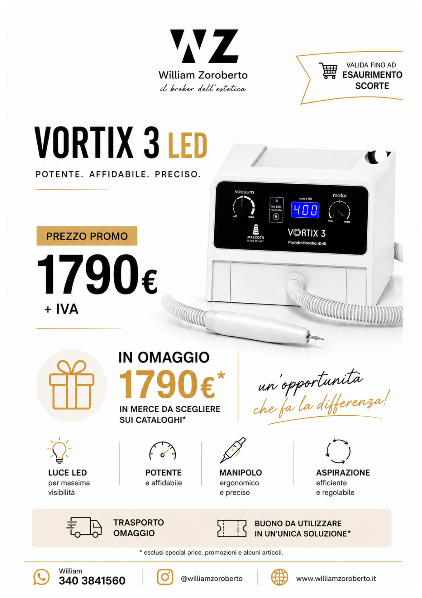 VORTIX3  LED - MARIOTTI - SUPER PROMOZIONE 01 GIUGNO 2026 AL 30 SETTEMBRE 2026