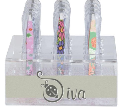 ESPOSITORE  24 PINZETTE INOX VERNICIATE