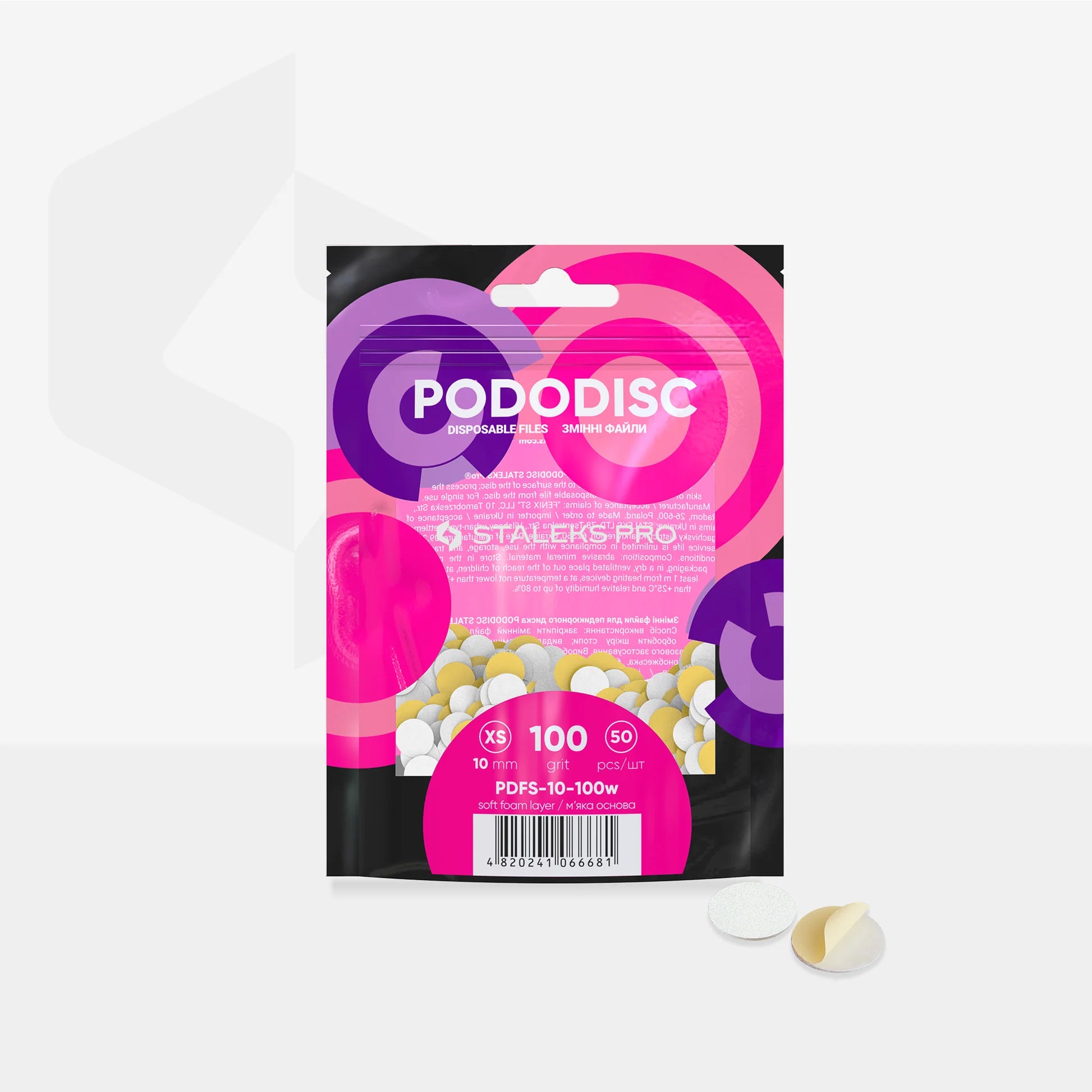 LIME ADESIVE INTERCAMBIABILI con supporto morbido per disco pedicure XS