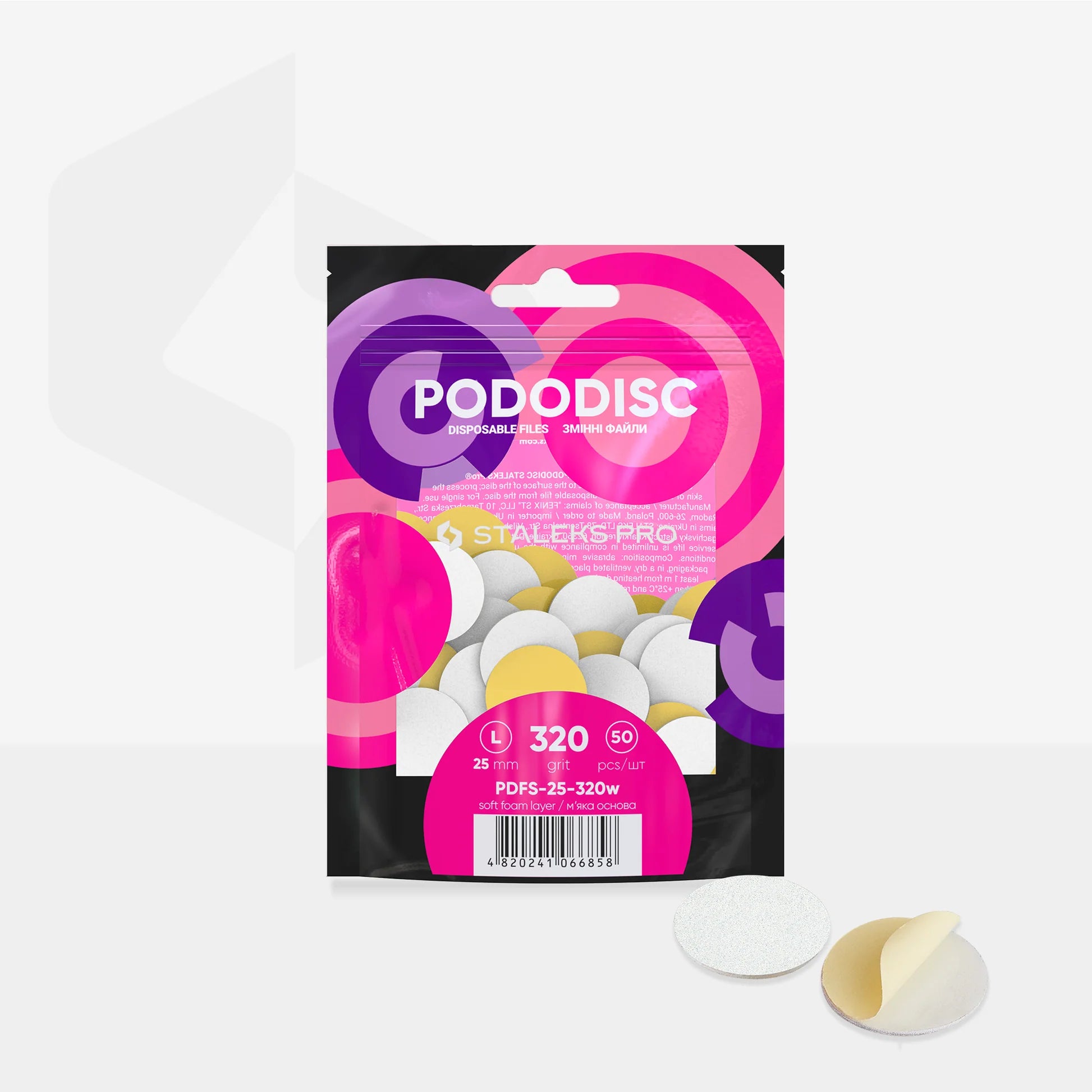 LIME ADESIVE INTERCAMBIABILI con supporto morbido per disco pedicure L