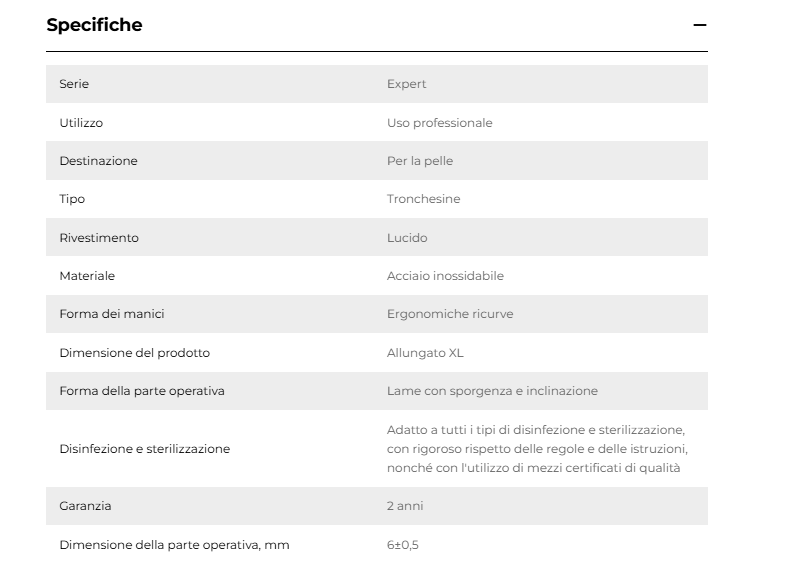 TRONCHESI PER PELLI - LINEA EXPERT 80