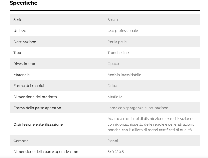 TRONCHESI PER PELLI - LINEA SMART 10