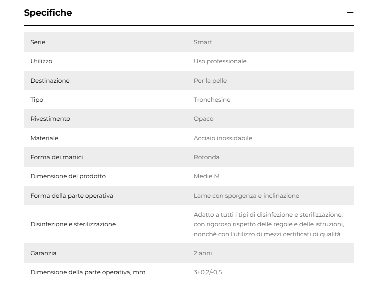 TRONCHESI PER PELLI - LINEA SMART 30