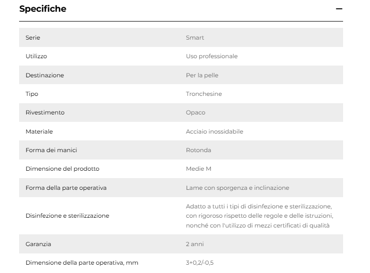 TRONCHESI PER PELLI - LINEA SMART 31