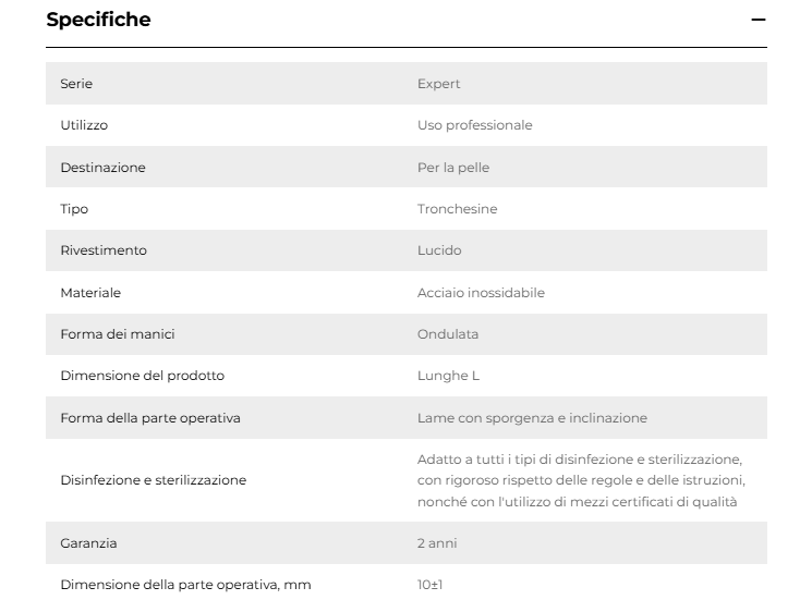 TRONCHESI PER PELLI - LINEA EXPERT 21