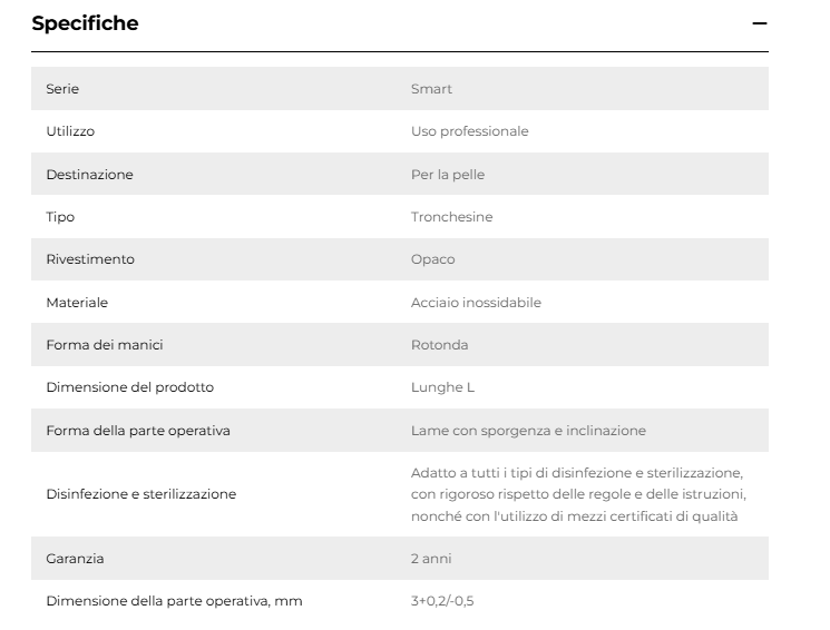 TRONCHESI PER PELLI - LINEA SMART 50